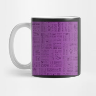 80s Lyrics Purple Mug